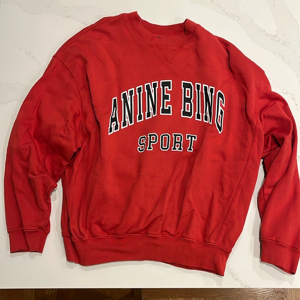 Anine Bing Jaci Crew Neck Sweatshirt NWOT